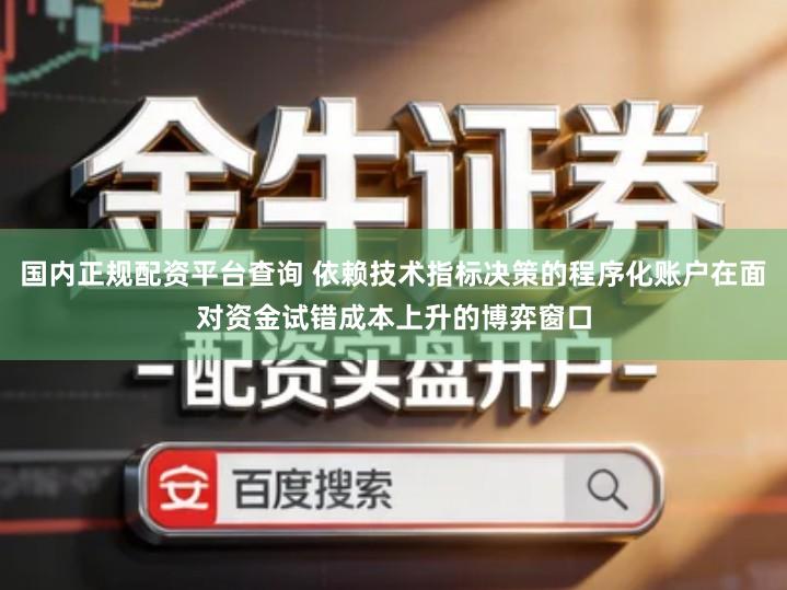 国内正规配资平台查询 依赖技术指标决策的程序化账户在面对资金试错成本上升的博弈窗口